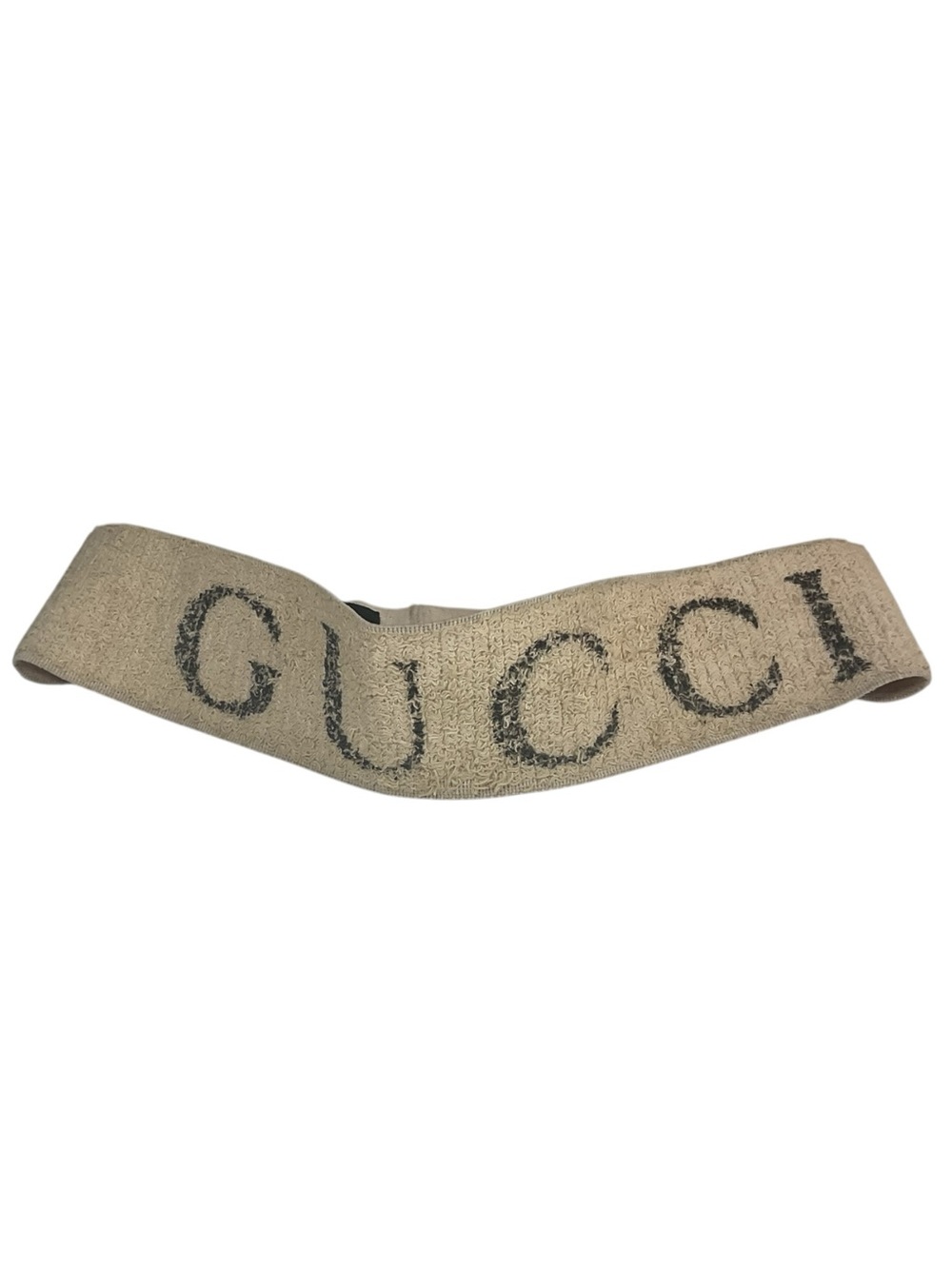 Gucci GG Logo Headband Cream & Black Runway Sweatband 100% Authentic Italy - Picture 2 of 7